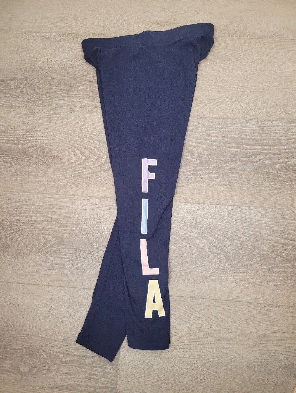 2/$20 Fila Navy Blue Classic Logo Leggings Size: M